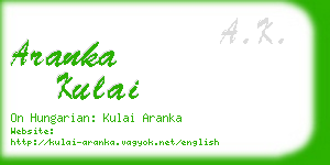 aranka kulai business card